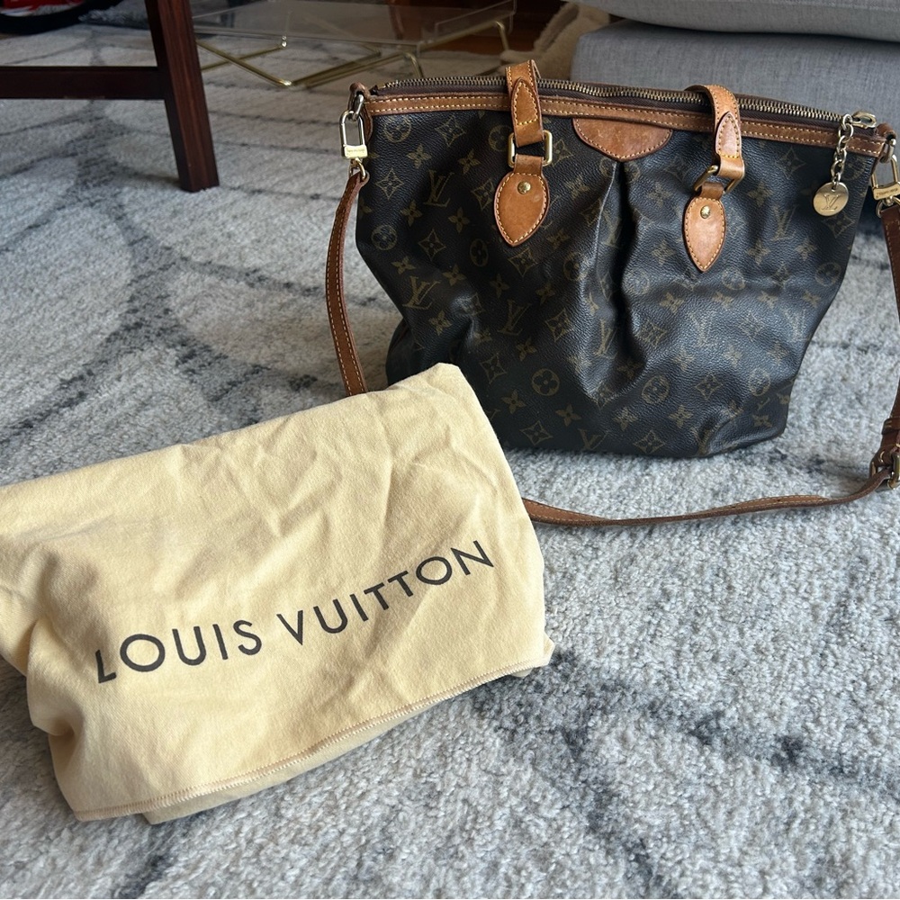 Louis Vuitton Monogram Palermo PM Shoulder Bag w/ Strap Brown - Picture 3 of 17